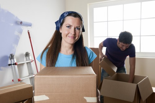 Household furniture stored safely in a unit