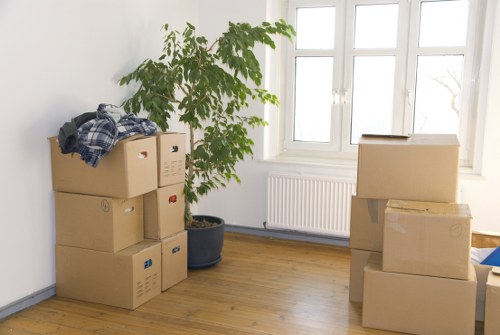 Fire safety equipment and clear escape route in a storage site