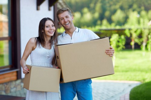 Preparing a flat removal in Morden with labelled moving boxes