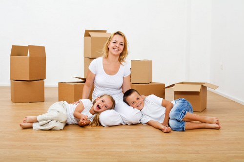 Local packing team preparing boxes for relocation in Morden